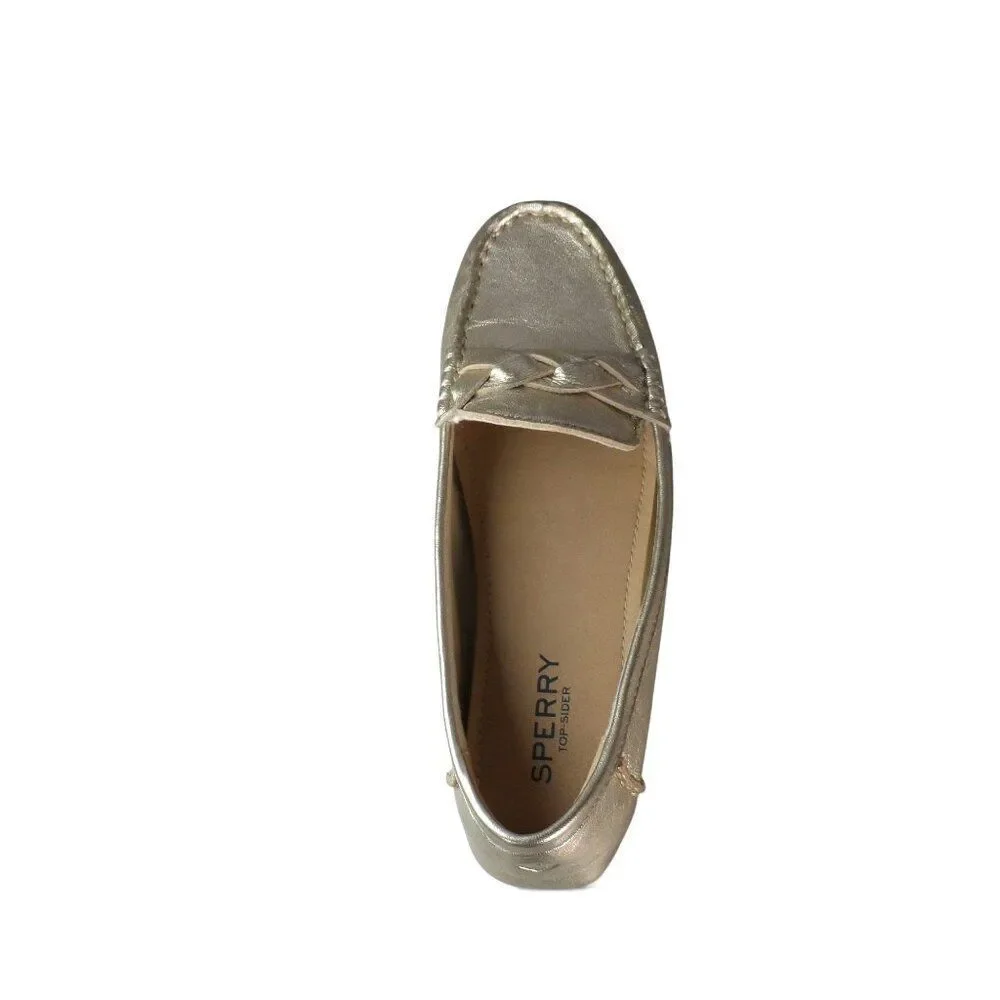 Sperry Top-Sider Bridge Classic Slip-on Loafers Metallic Gold STS83348 Women's 5